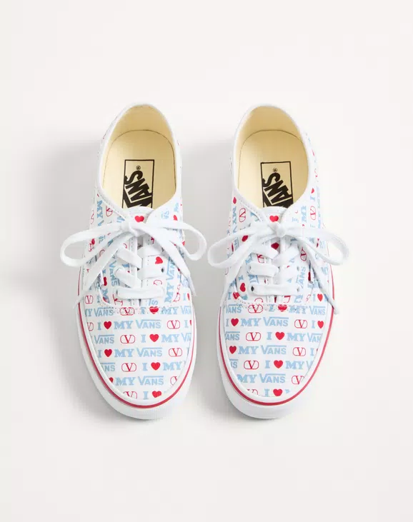 Valentino Valentino Garavani And Vans Low-Top Trainer In Valentino Vans Love Print Fabric - Image 5